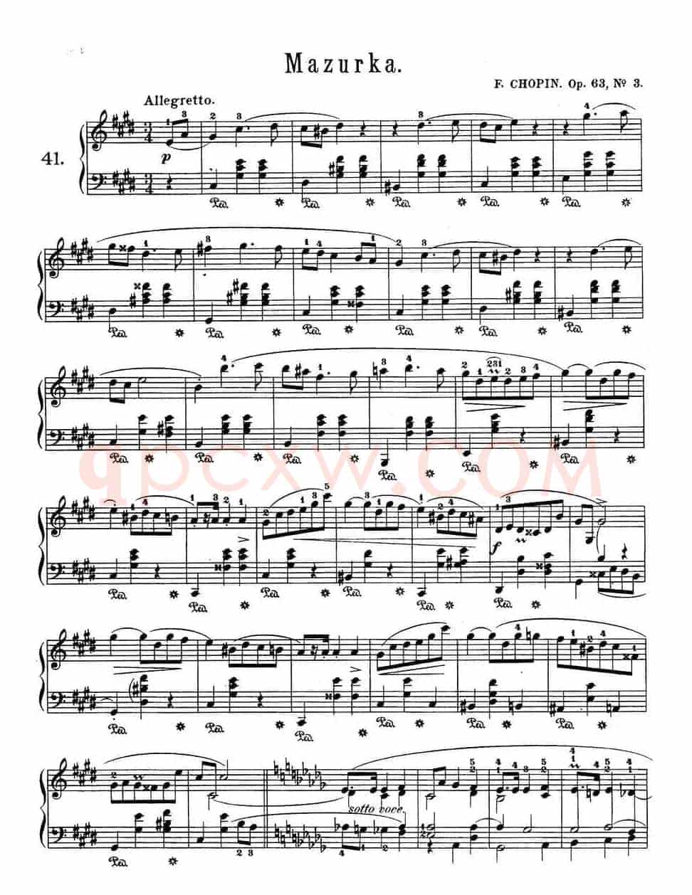 Trois Mazurkas Op·63（3首玛祖卡舞曲-3）