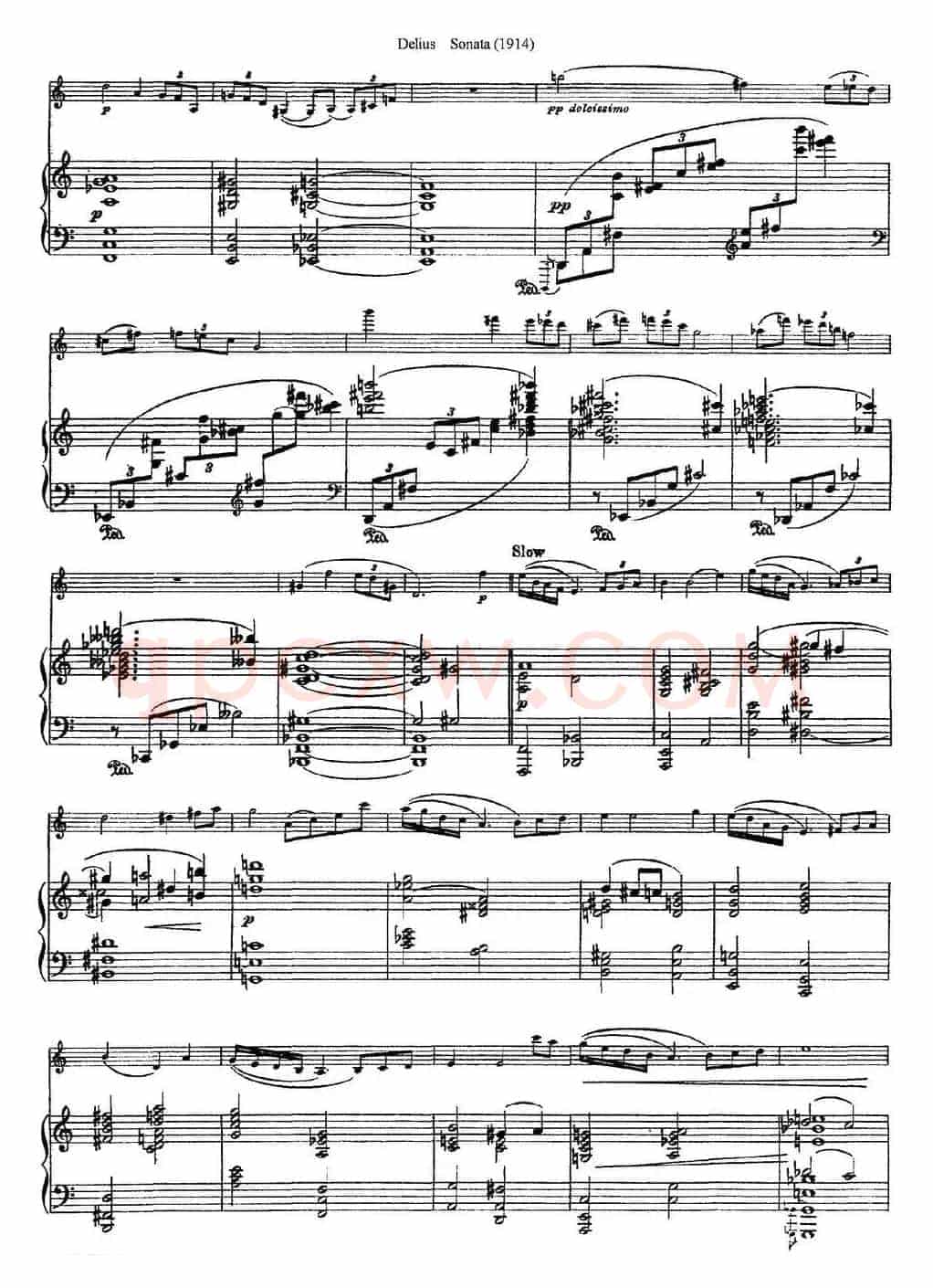 Delius Sonata（小提琴+钢琴伴奏）