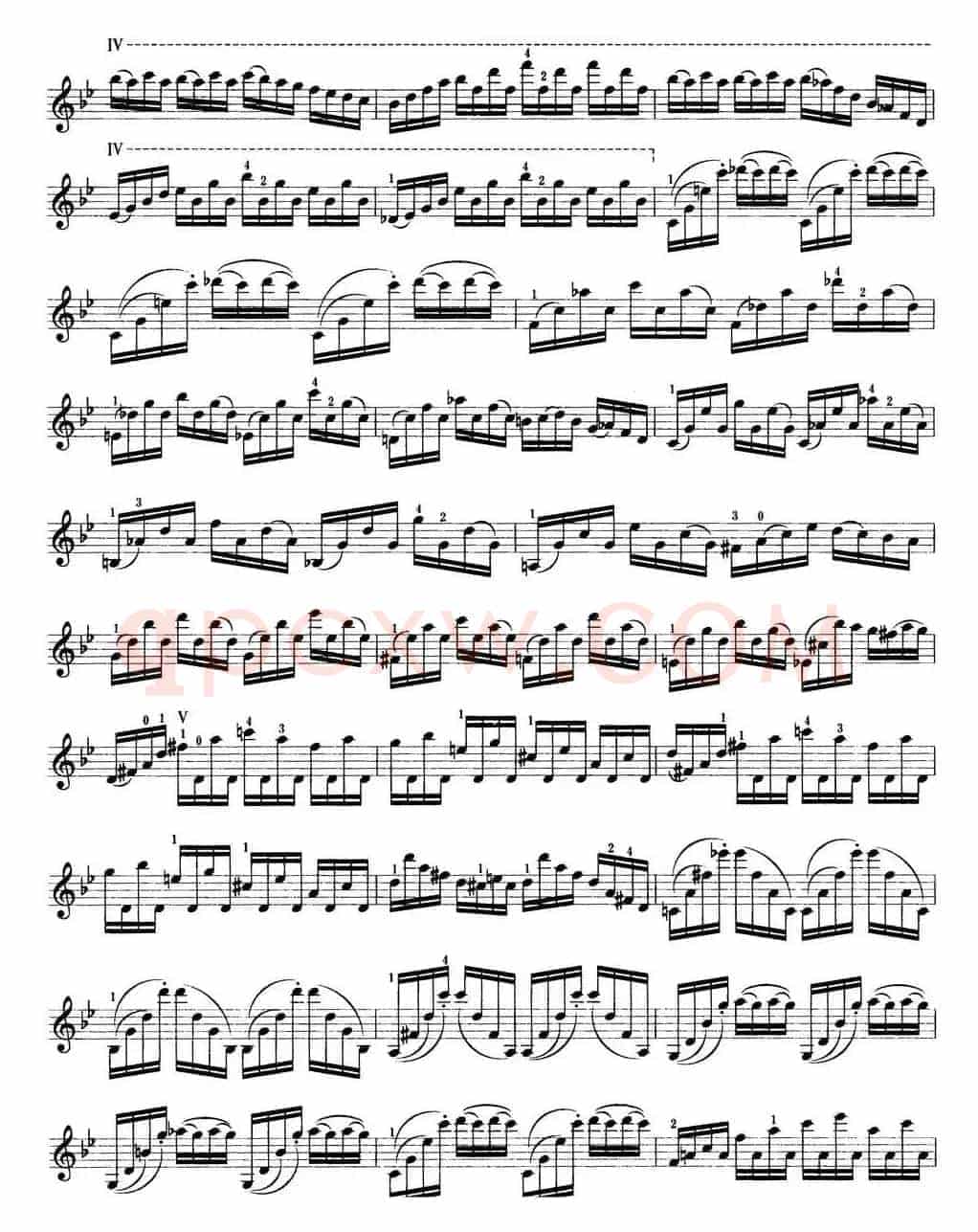 小提琴考级第七级：练习曲（6首）