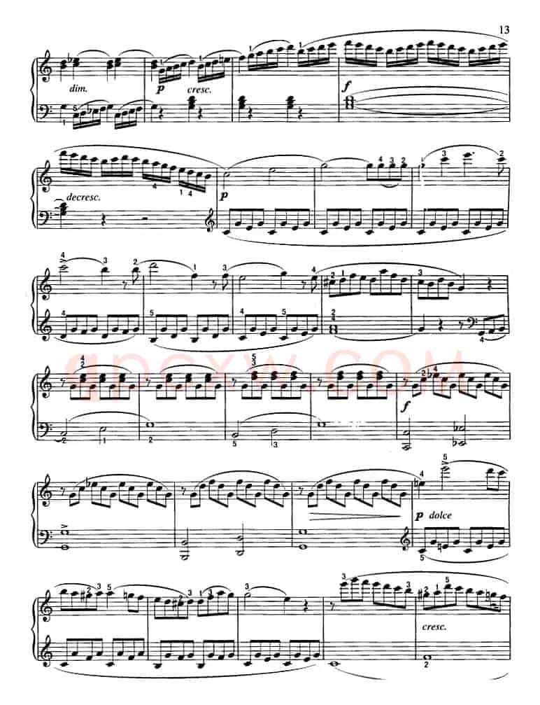 不可不弹的世界钢琴名曲：小奏鸣曲Op.20-1