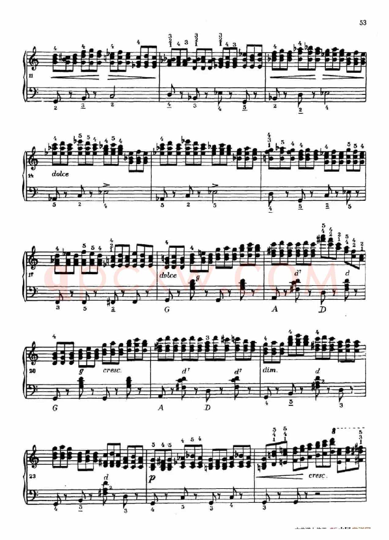 《车尔尼手风琴练习曲集》第Ⅳ册（第10——11首）