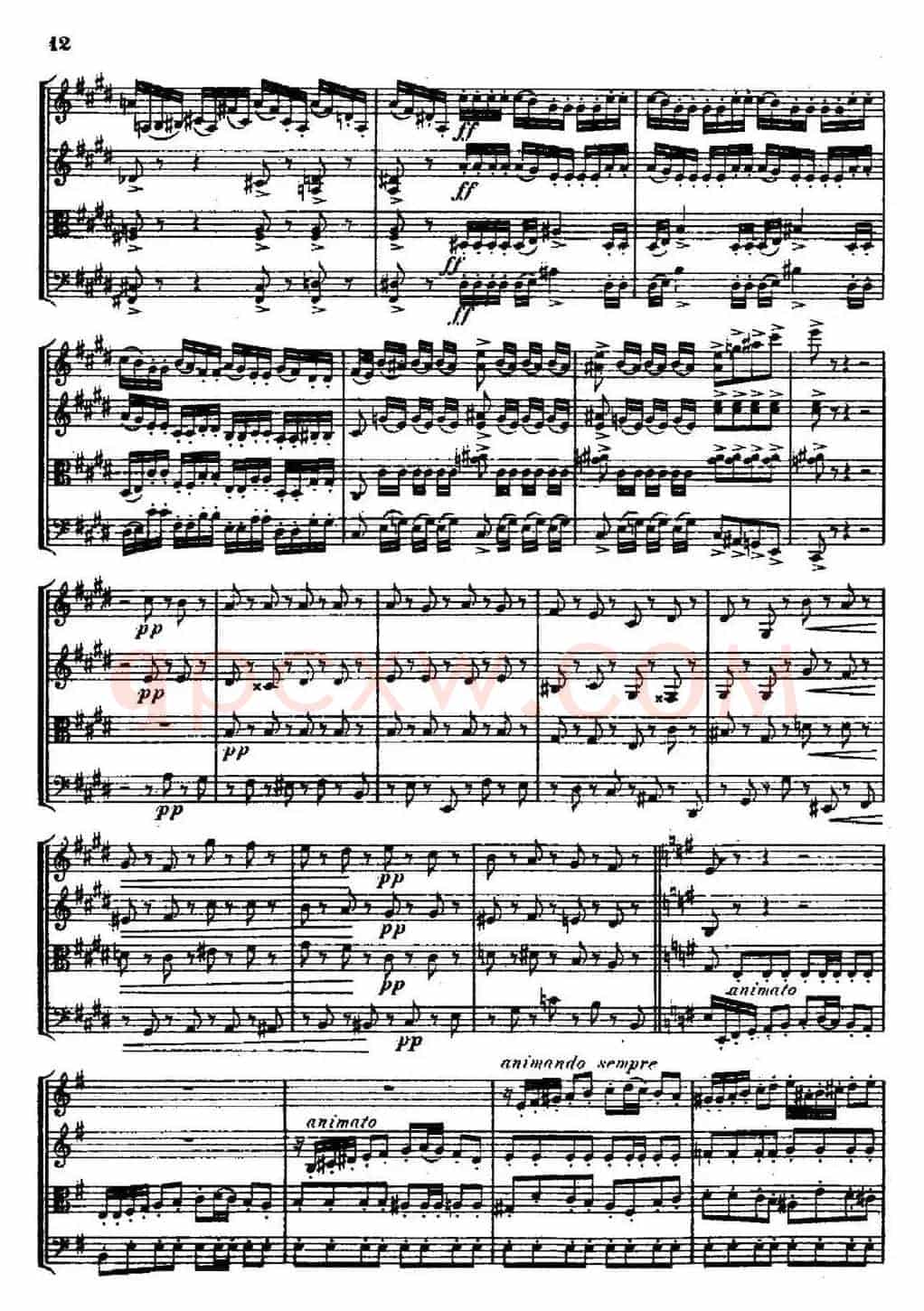 STREICHQUARTETT（E小调弦乐四重奏、I）