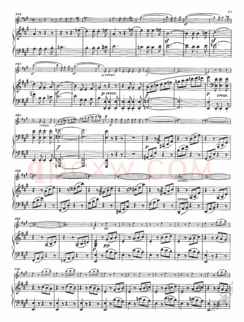 献给好友鲁道尔夫·克鲁采：奏鸣曲（A大调、小提琴+钢琴伴奏）