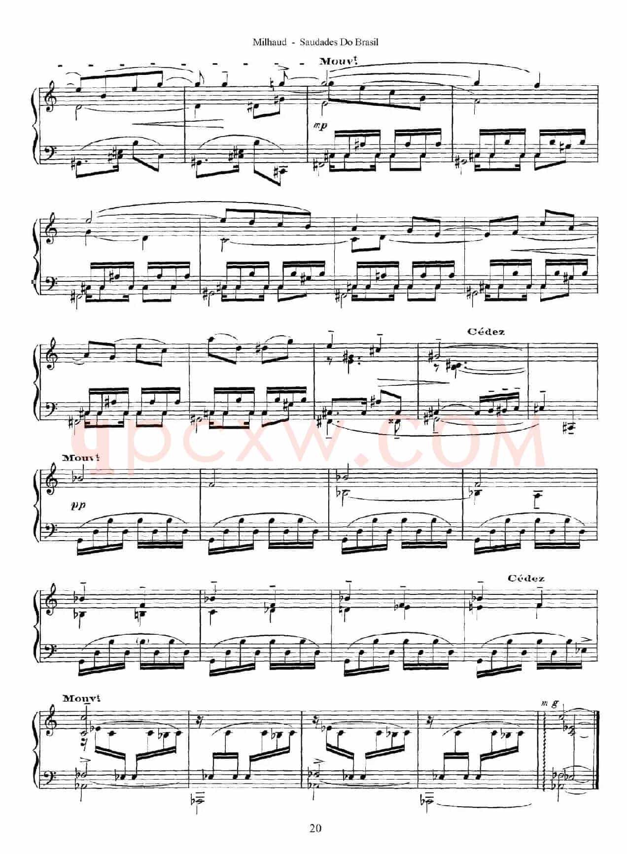 Saudados do Brasil Op.67(巴西回忆·Ⅹ)