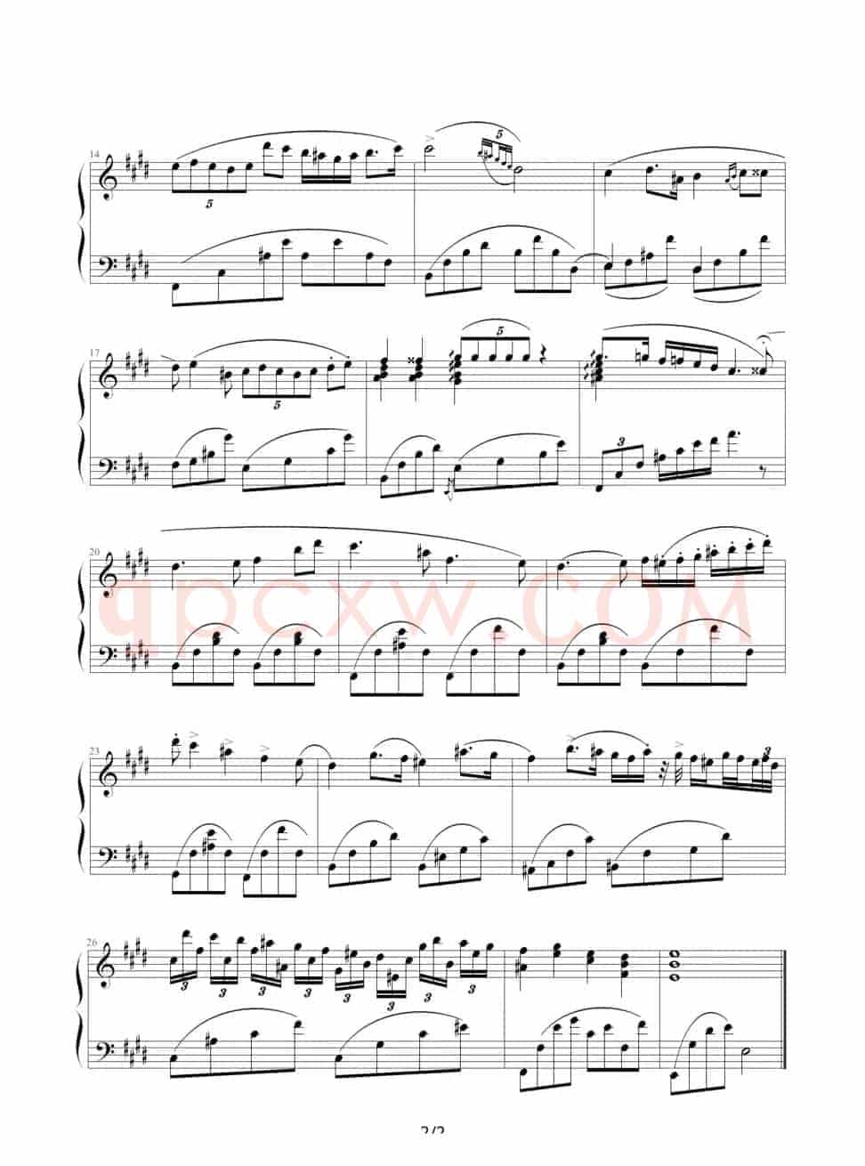 第一钢琴协奏曲第二乐章“罗曼查”（韩剧《天国的阶梯》背景音乐）
