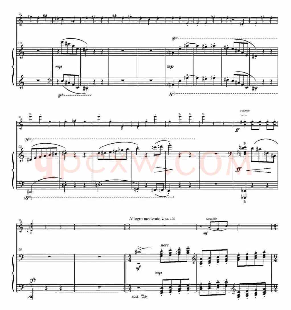 Sonata Poema aenigmaticum（小提琴+钢琴伴奏、2nd movement）