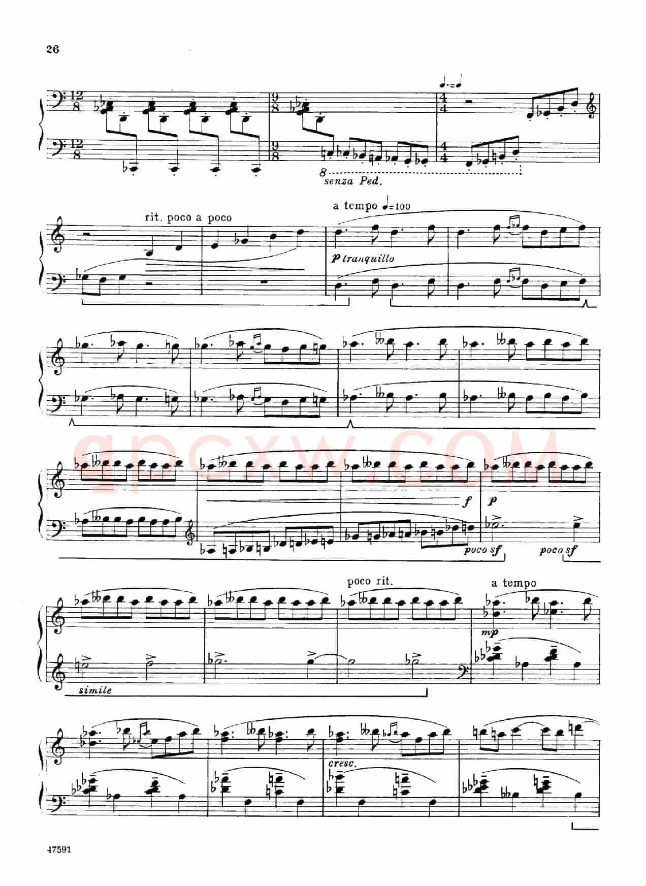 Piano Sonata in E-flat Major Op.95(降E大调钢琴奏鸣曲·Ⅱ)