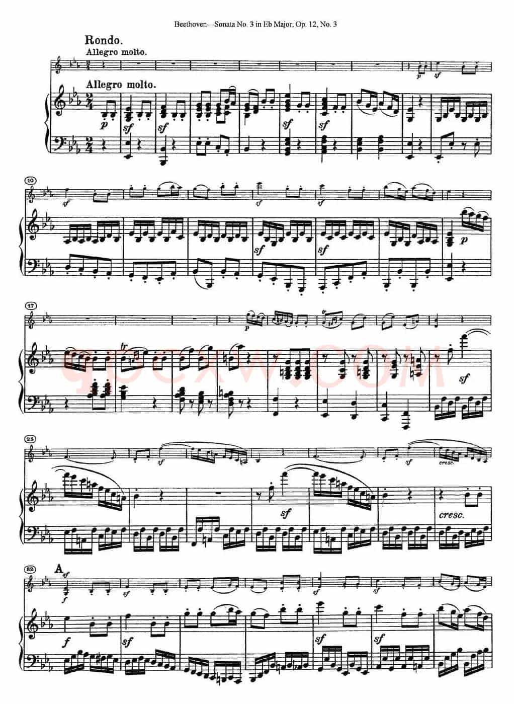 Violin Sonata No.3 in Eb Major Op.12 No.3（小提琴+钢琴伴奏）