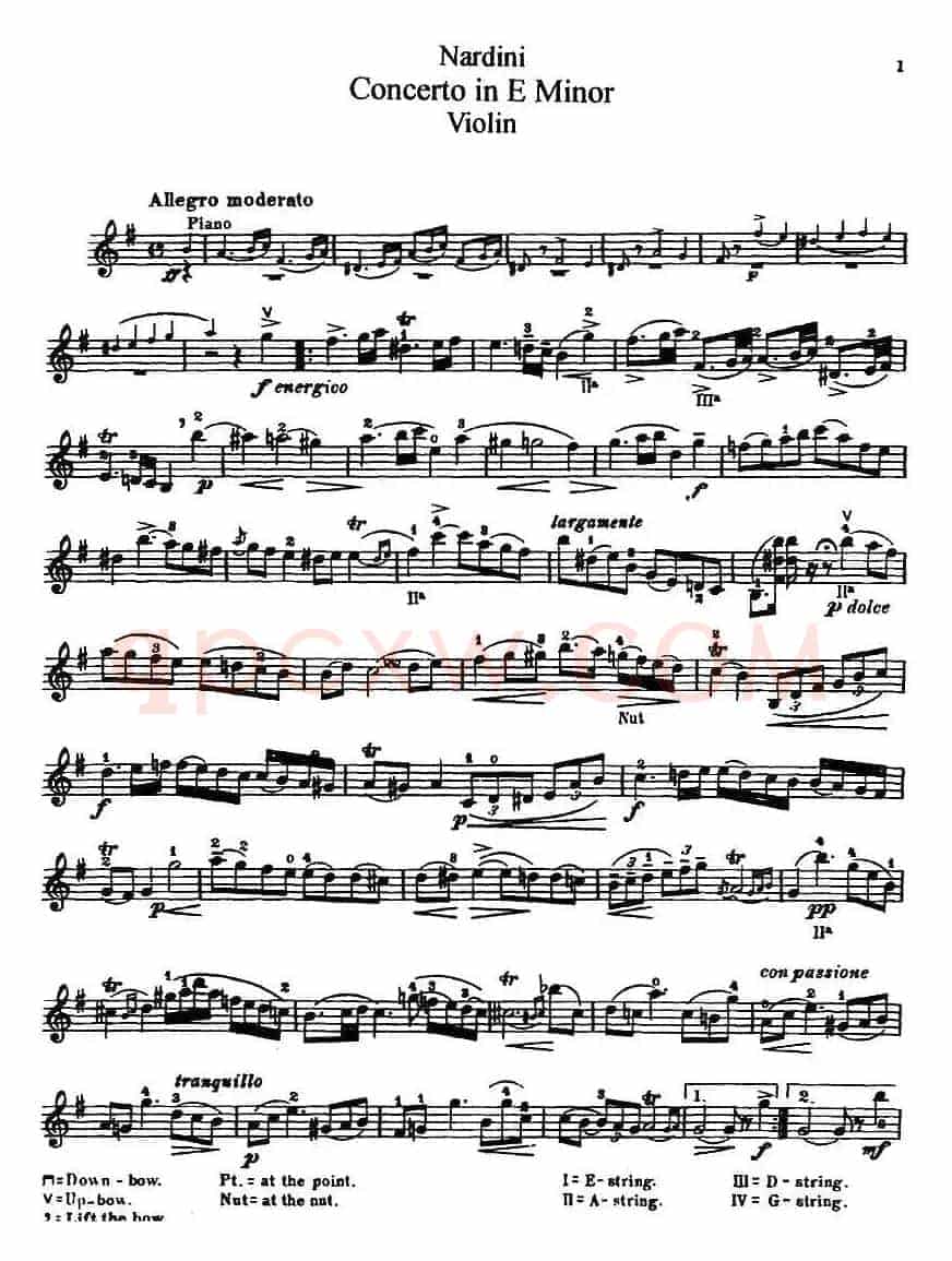 Concerto in E Minor（纳尔蒂尼作曲版）