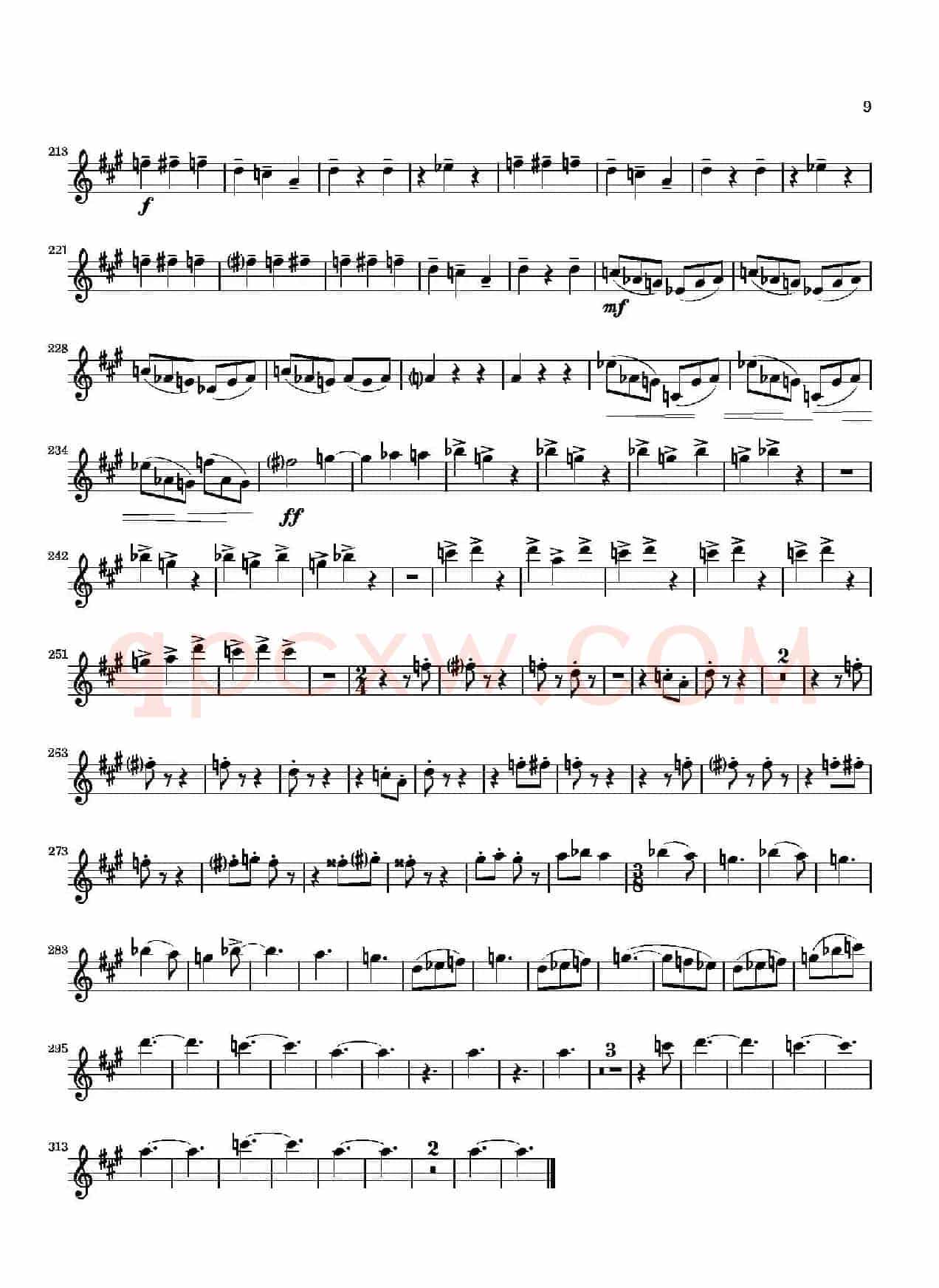 Movement（四重奏中音萨克斯分谱）