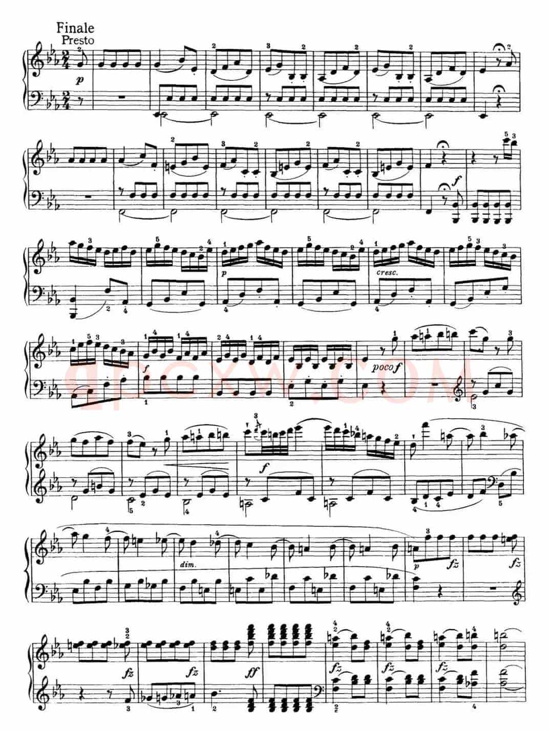 海顿 钢琴奏鸣曲 Hob XVI 52 in E-flat major