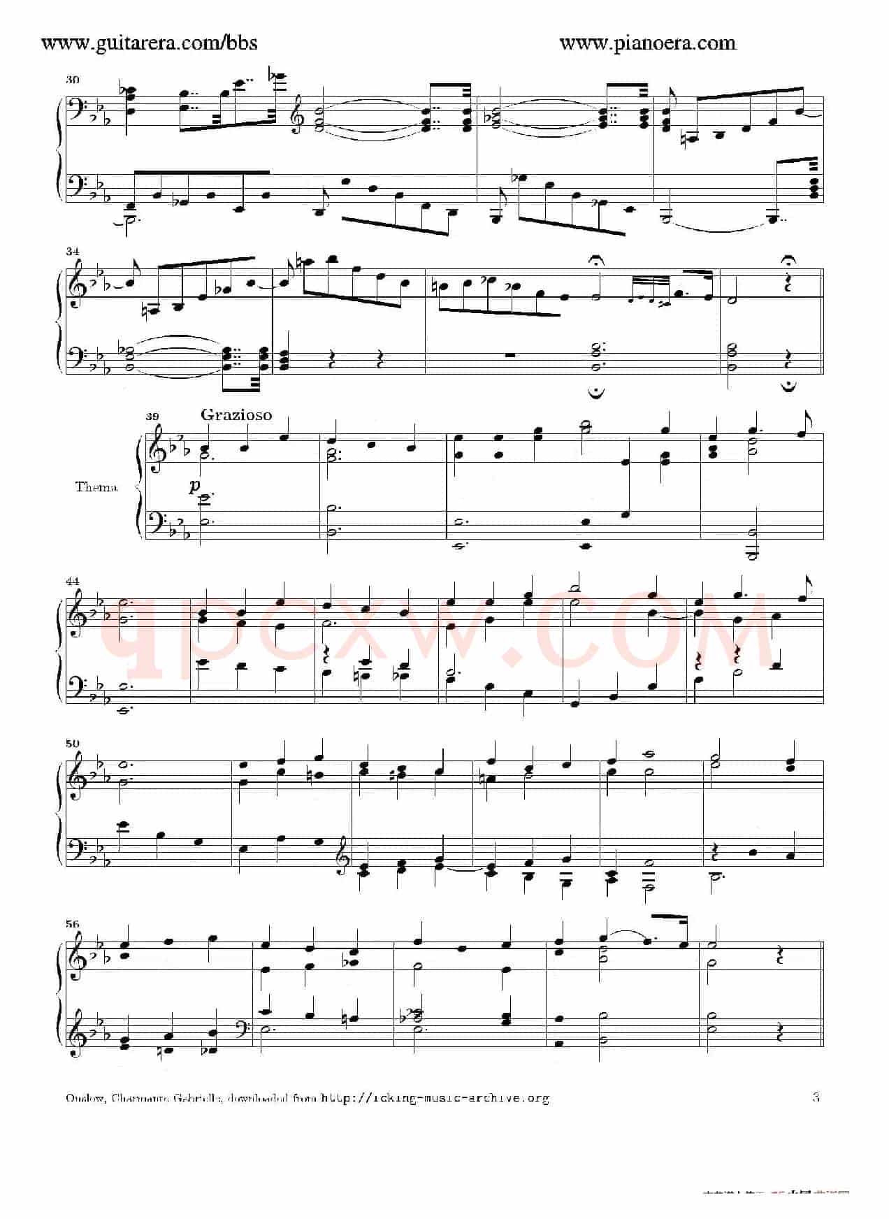 Variations in E-flat Major Op.12(降E大调变奏曲)