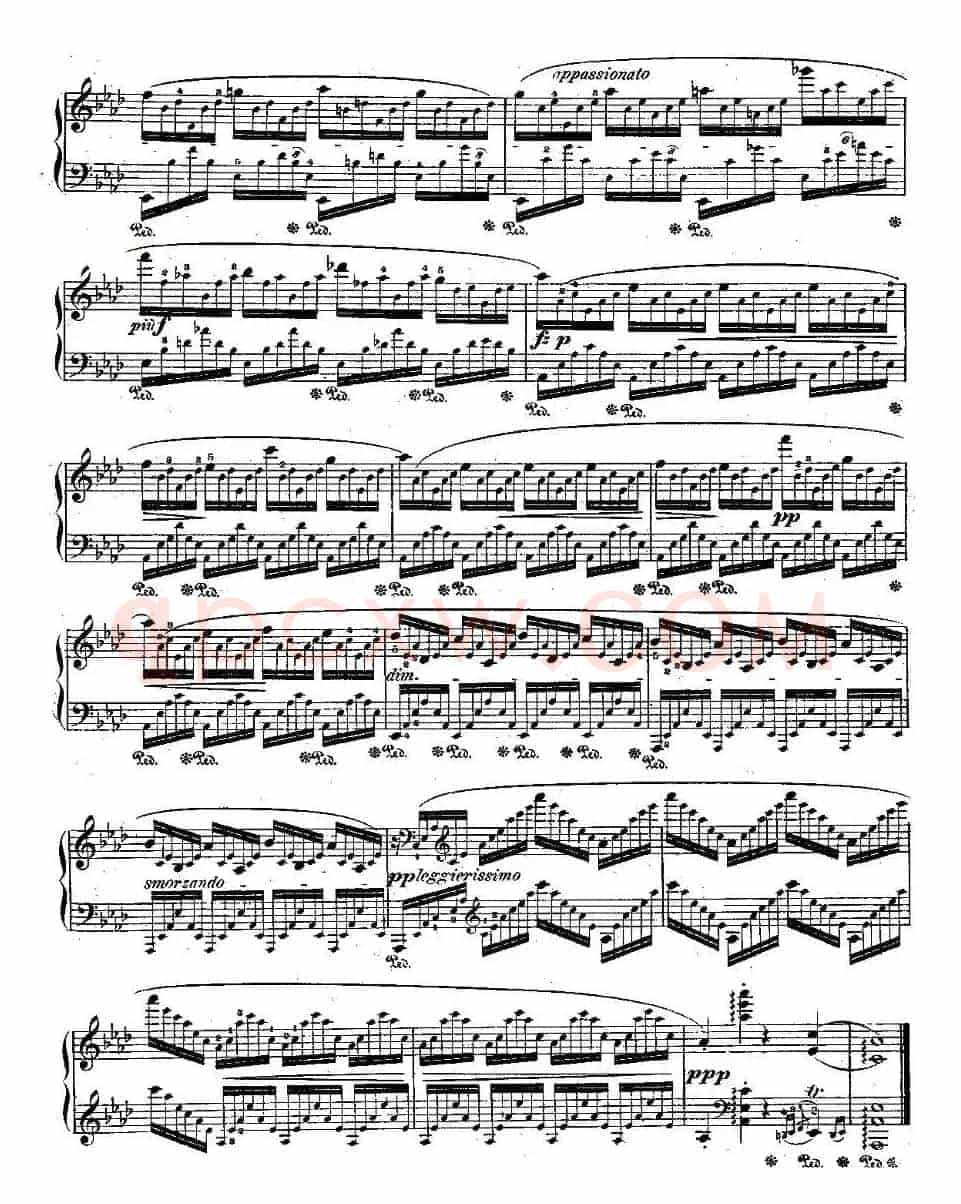 肖邦钢琴练习曲，Op.25之一
