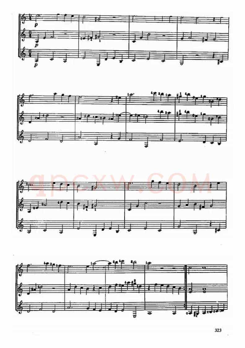 萨拉班德舞曲（古典吉他三重奏）