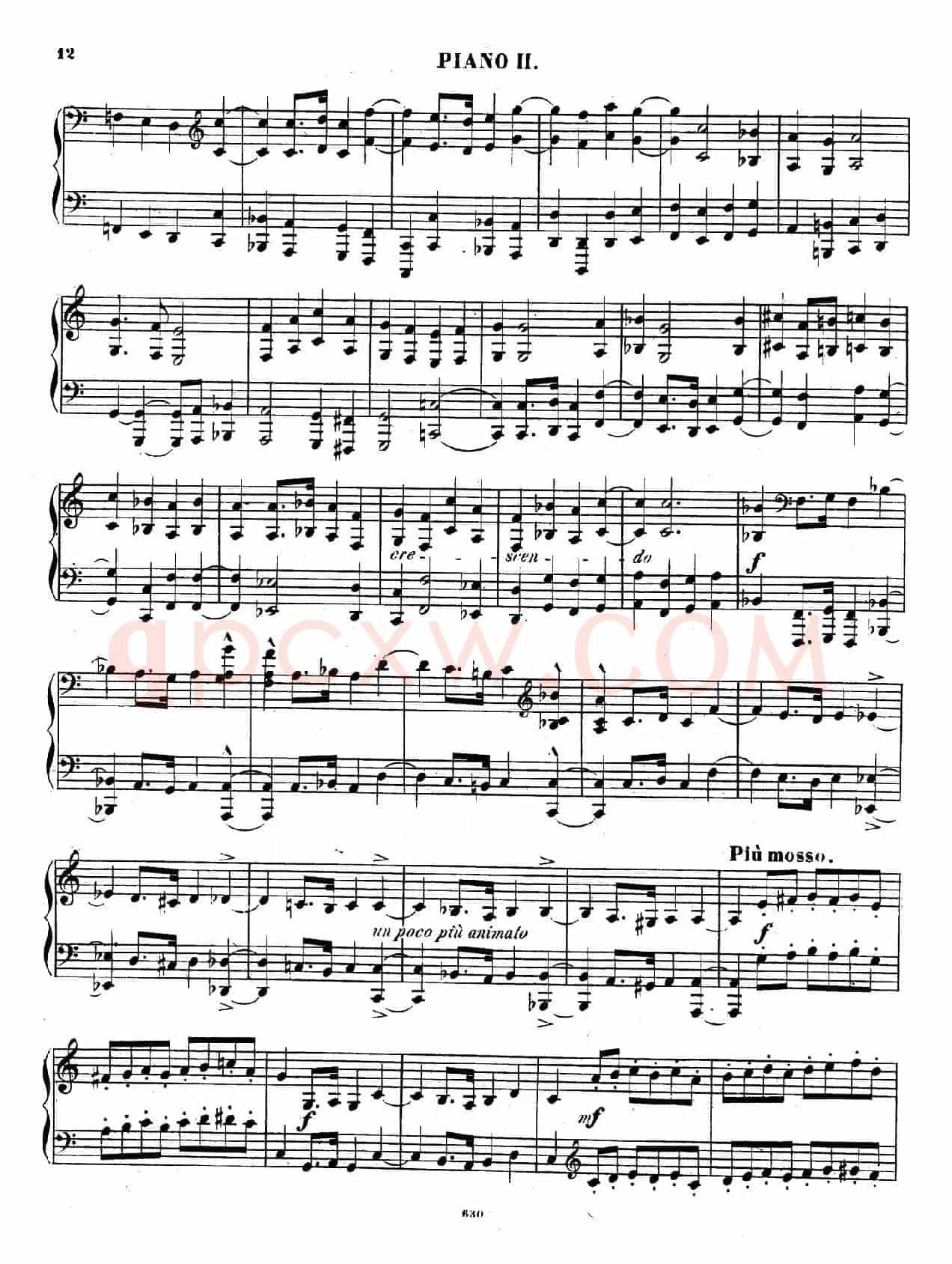 Chaconne for 2 Pianos Op.150(双钢琴第二钢琴)