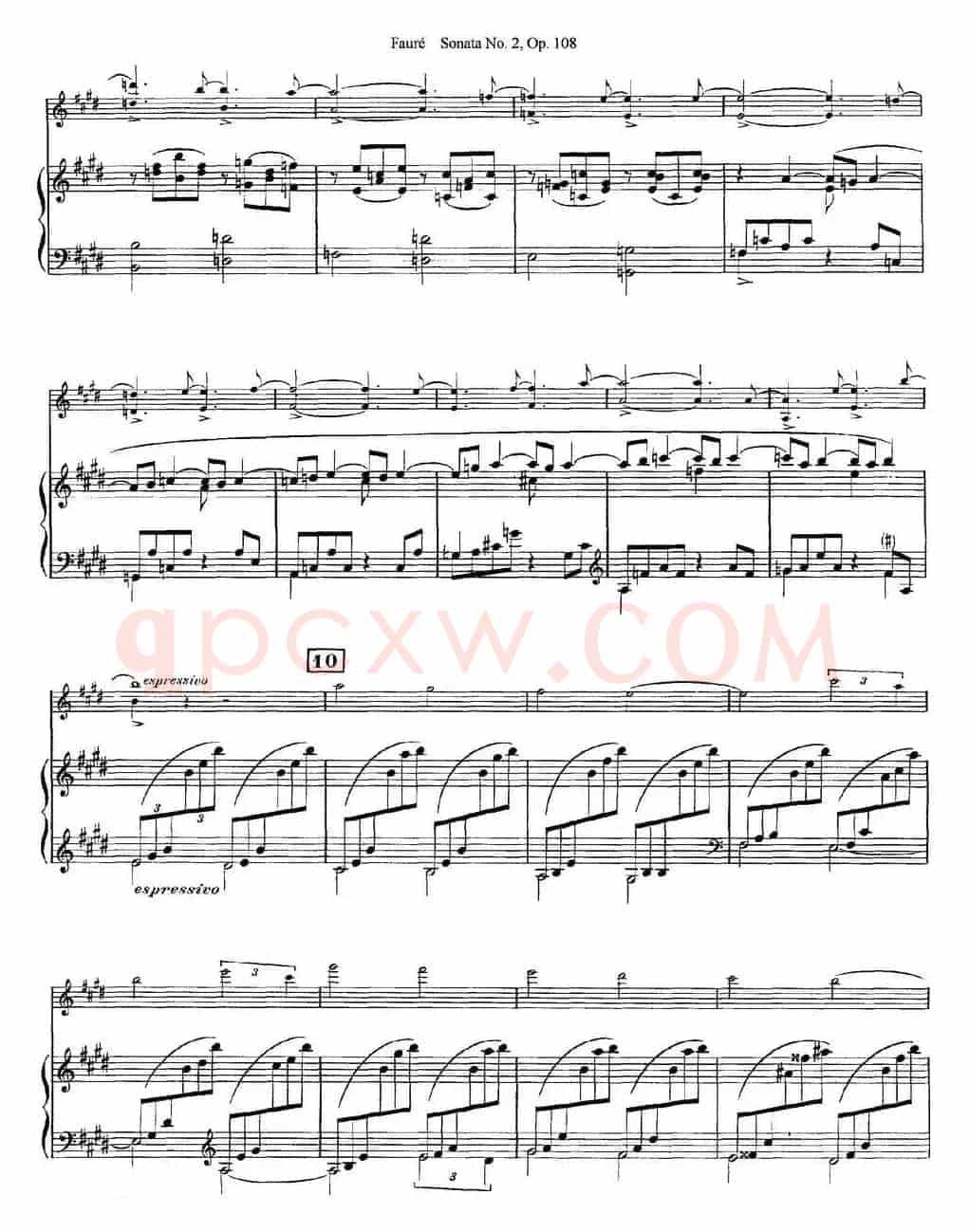 Violin Sonata No.2 Op.108（小提琴+钢琴伴奏）