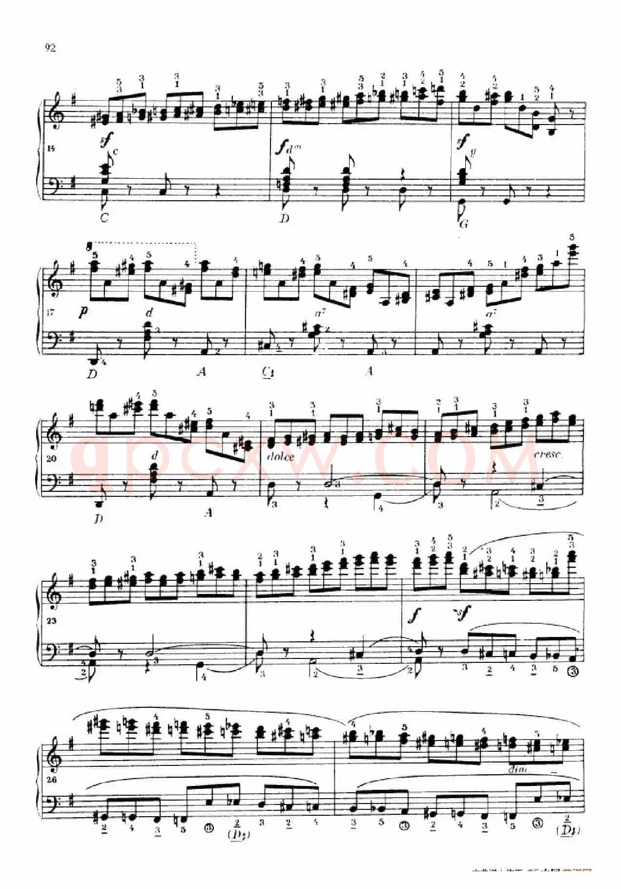 《车尔尼手风琴练习曲集》第Ⅳ册（第18首）