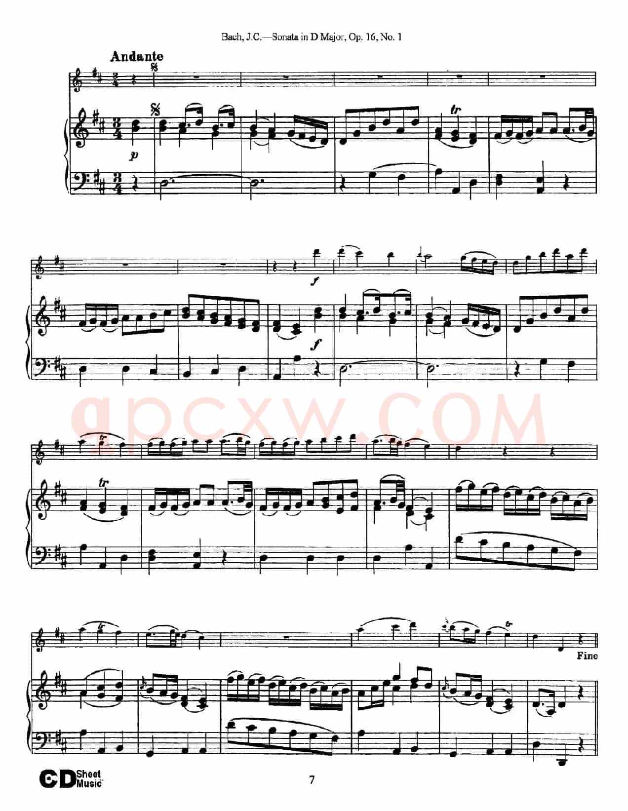 Sonata in D Major,Op.16 No.1（小提琴+钢琴伴奏）