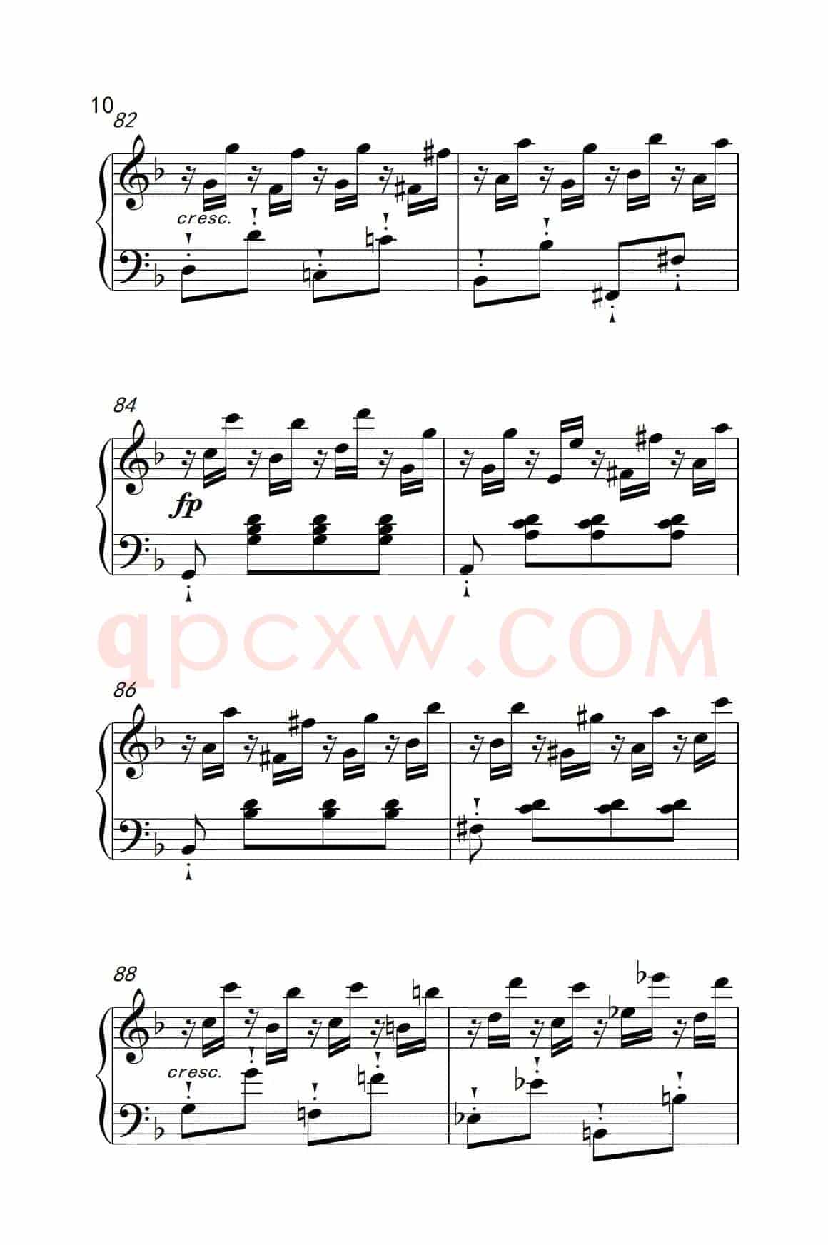 奏鸣曲 Opus 10 Nr.2 第一乐章（贝多芬奏鸣曲集 2）