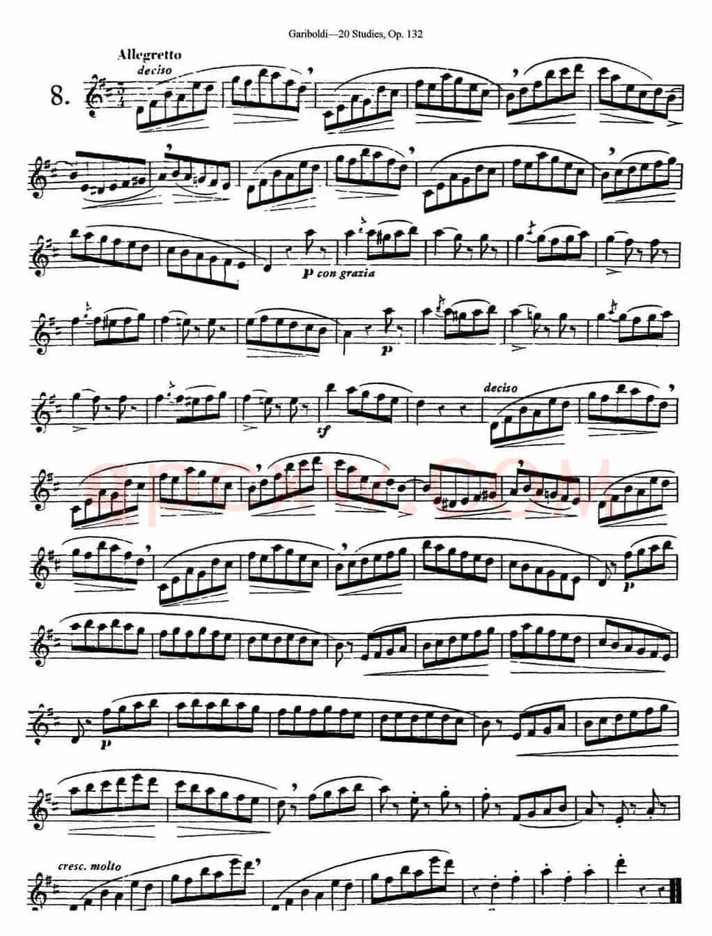 二十首练习曲作品132号之8