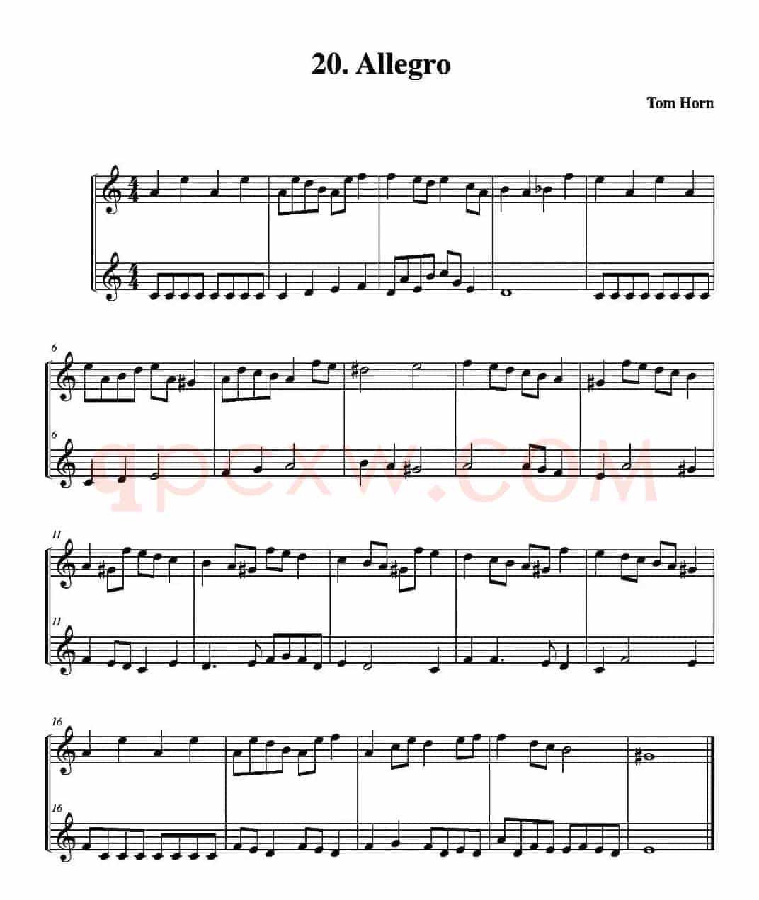 Allegro（简易二重奏）