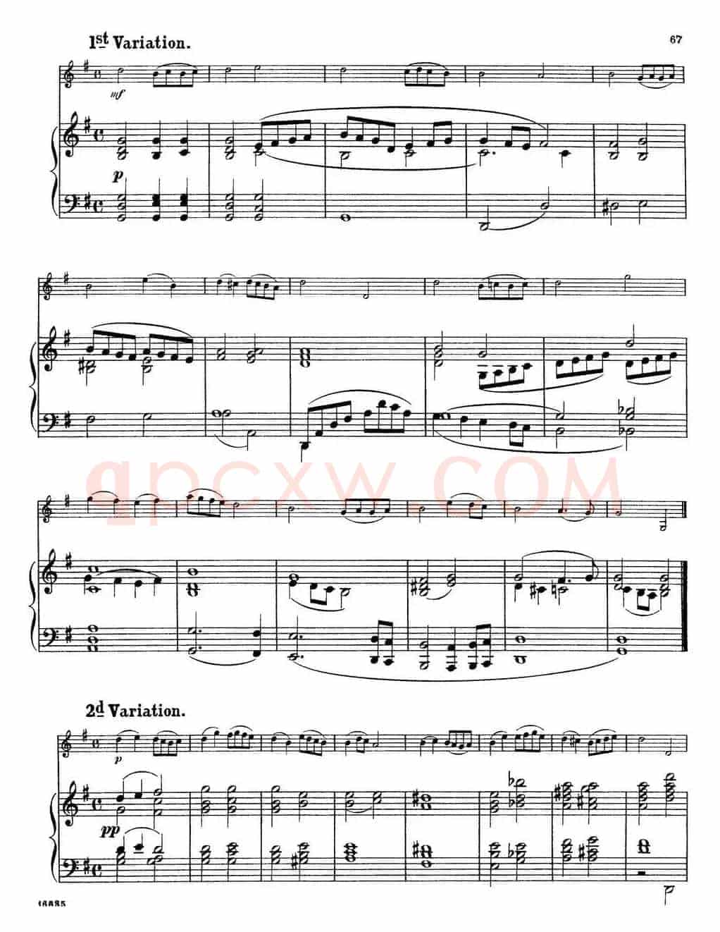 25首小提琴曲合集:Theme with Variations.(GUIDO PAPINI. Op.57)(小提琴+钢琴伴奏)