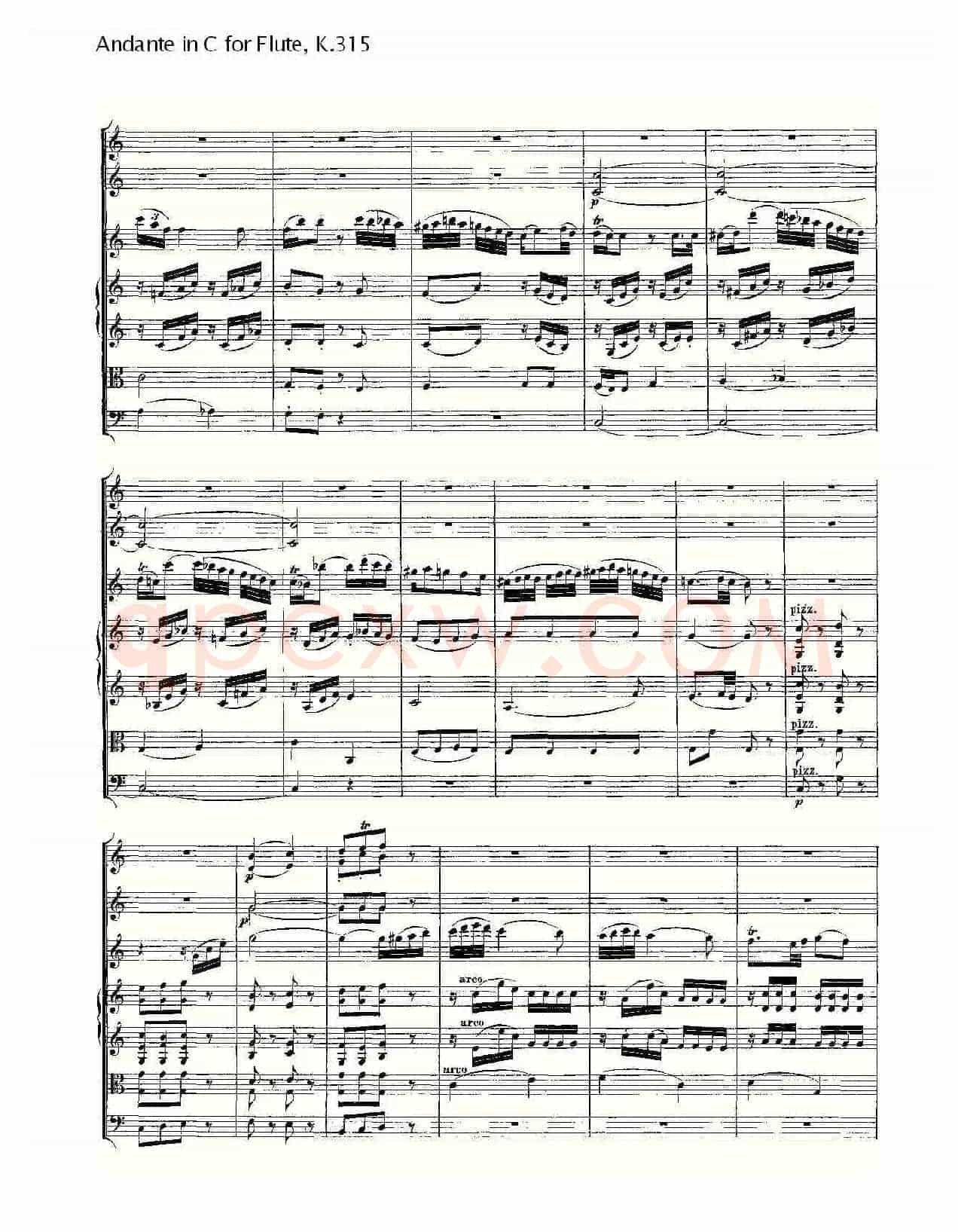 Andante in C for Flute, K.315(D调长笛行板协奏曲, K.315)