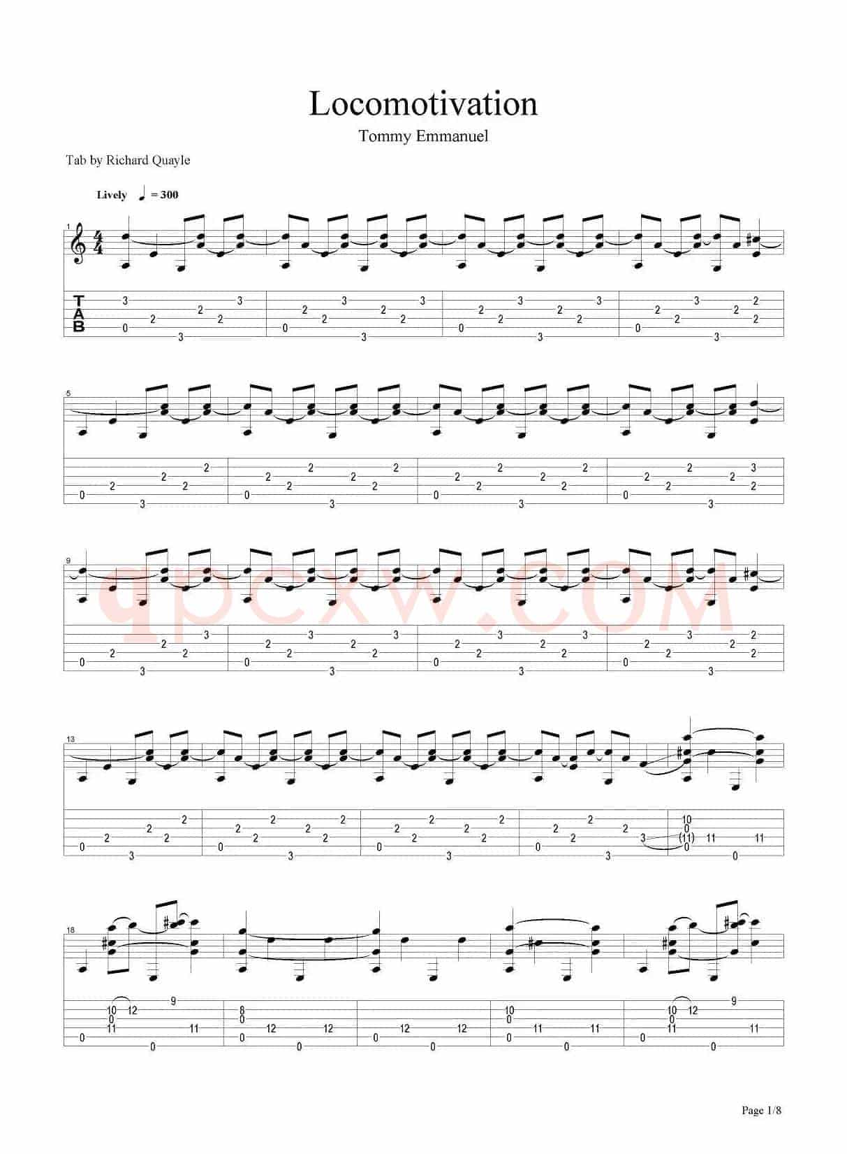 tommy emmanuel：locomotivation（指弹吉他）