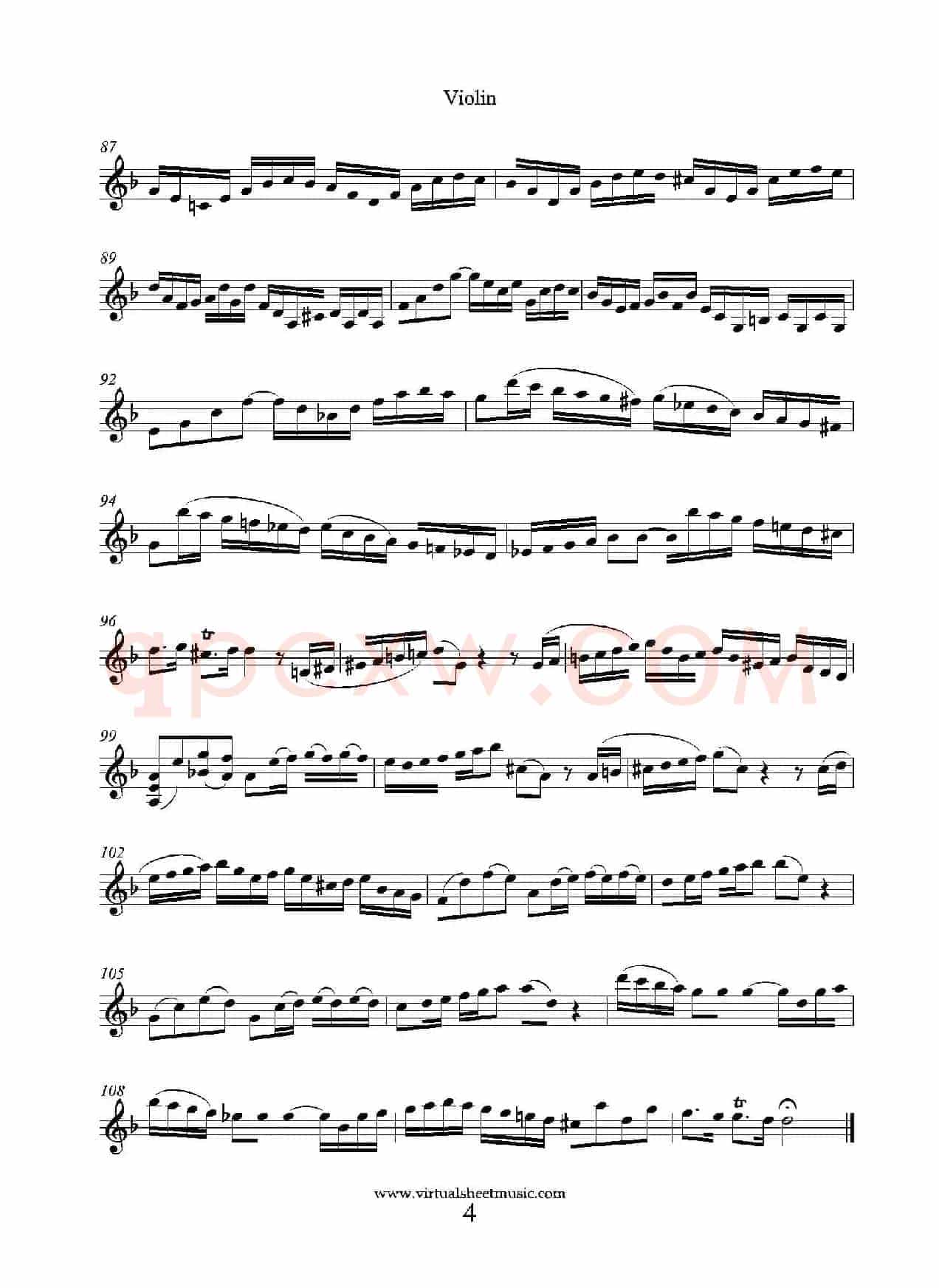 Concerto in D minor（小提琴分谱）