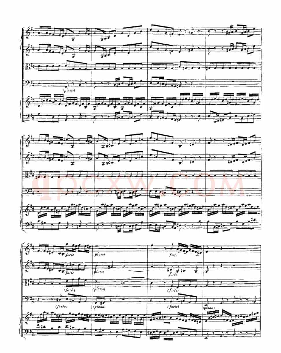 Harpsichd Concerto in D Maj BWV 1054(D大调第三号古钢琴协奏曲·总谱)