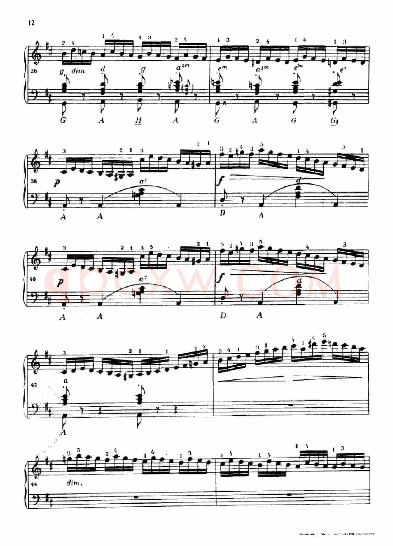 《车尔尼手风琴练习曲集》第Ⅳ册（第1——2首）
