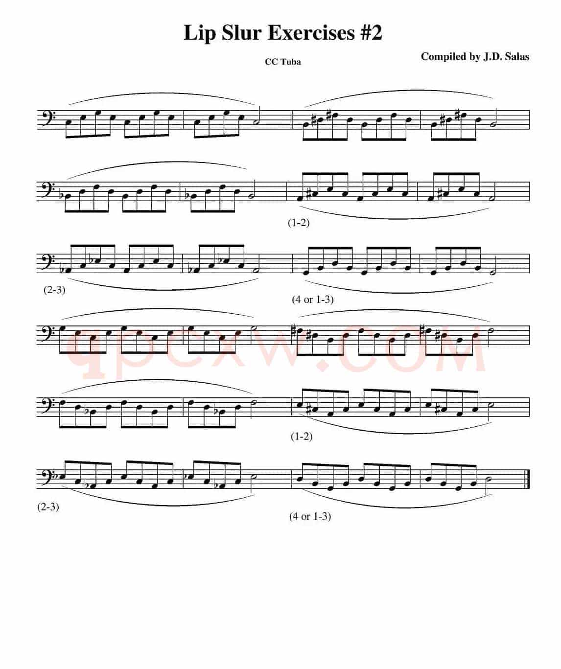 Lip Slur Exercise  - C Tuba（大号练习教材选曲）