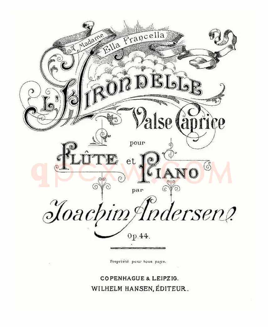 L'Hirondelle.Op.44（长笛+钢琴伴奏）