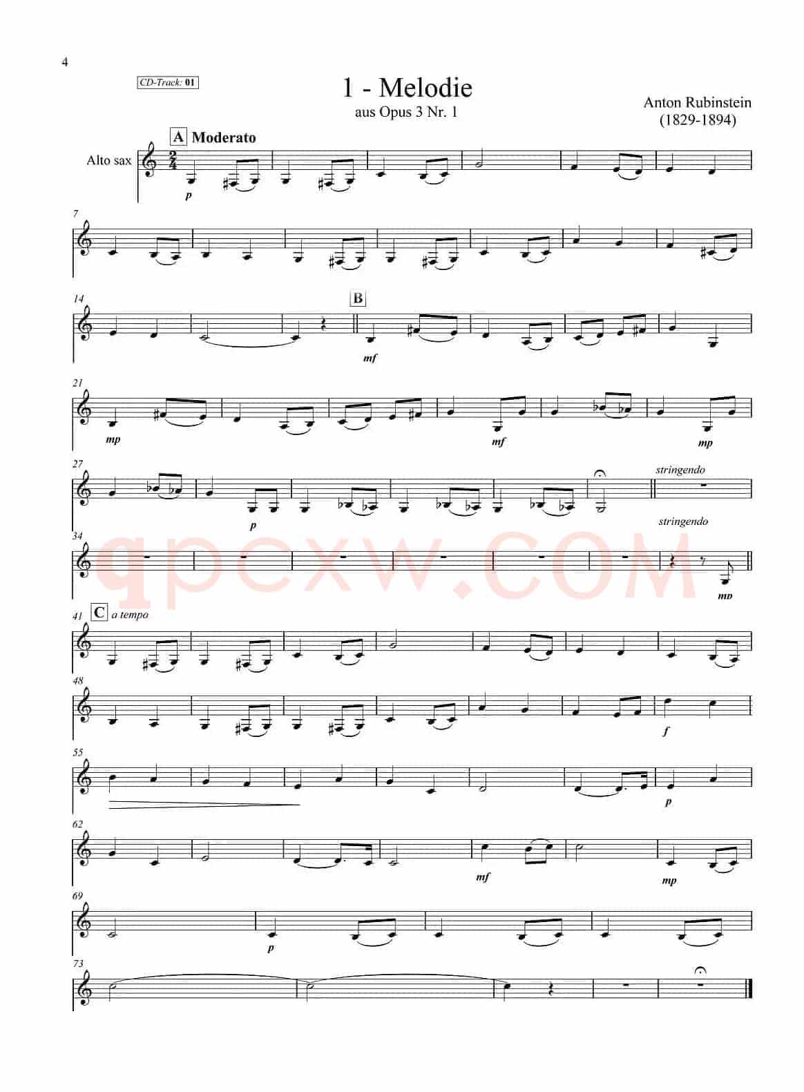 古典SAX12首（中音萨克斯分谱）