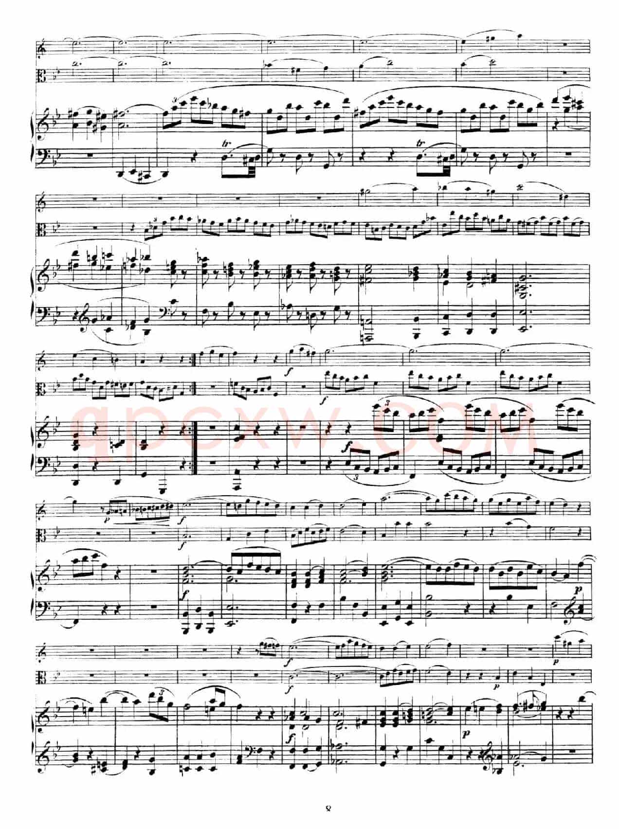 Piano Trio no.2 in E-flat Major K.498(降E大调钢琴三重奏)