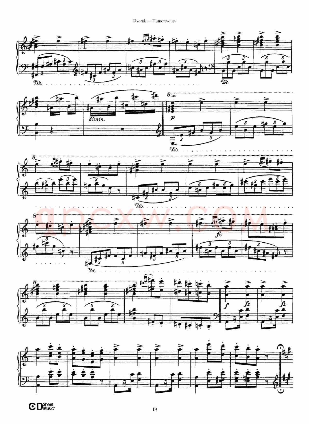 8 Humoresques Op.101（8首幽默曲·5）