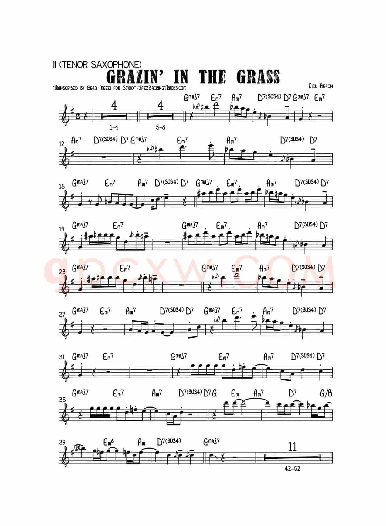GrazinIn The Grass（次中音萨克斯）
