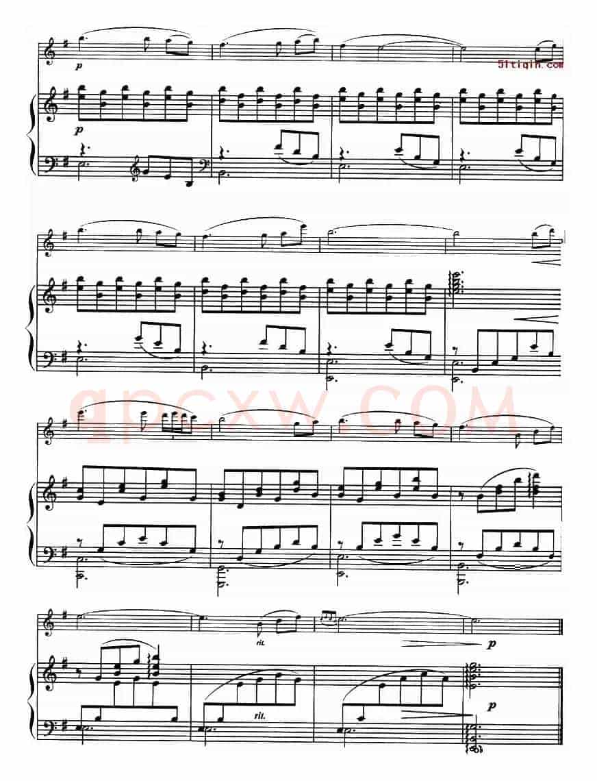 晚祷 evensong（小提琴+钢琴谱）