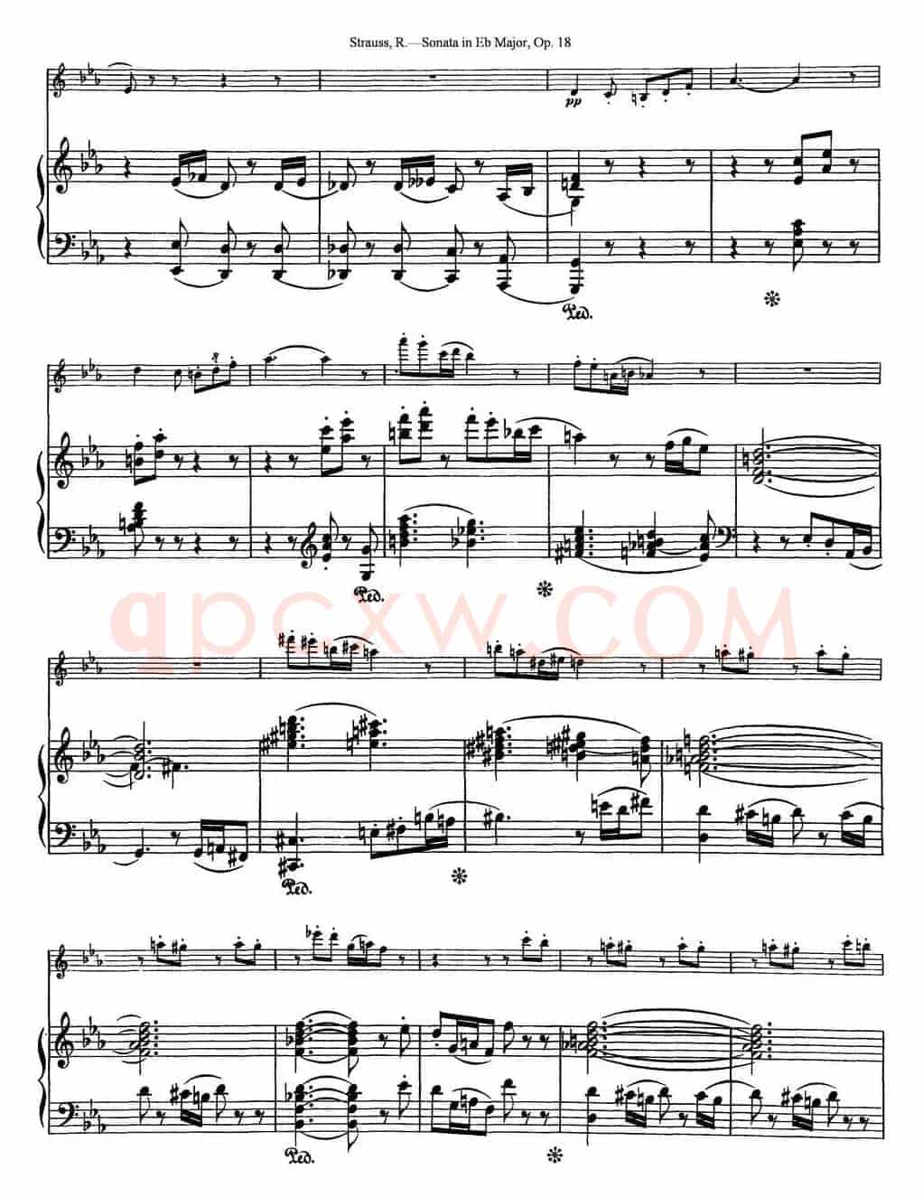 Violin Sonata in Eb Major Op.18（小提琴+钢琴伴奏）