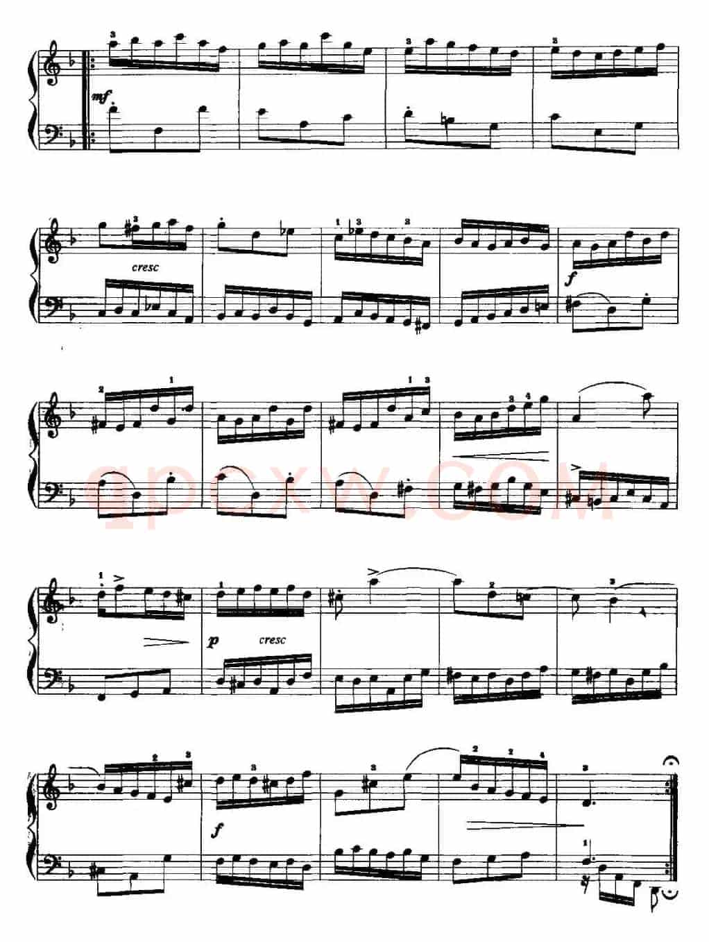 手风琴复调作品：d小调小前奏曲