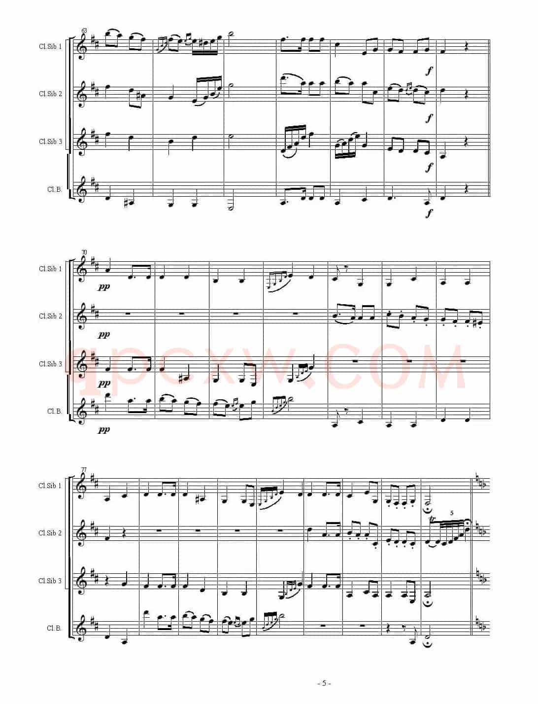 CZARDAS（查尔达斯）（单簧管四重奏）