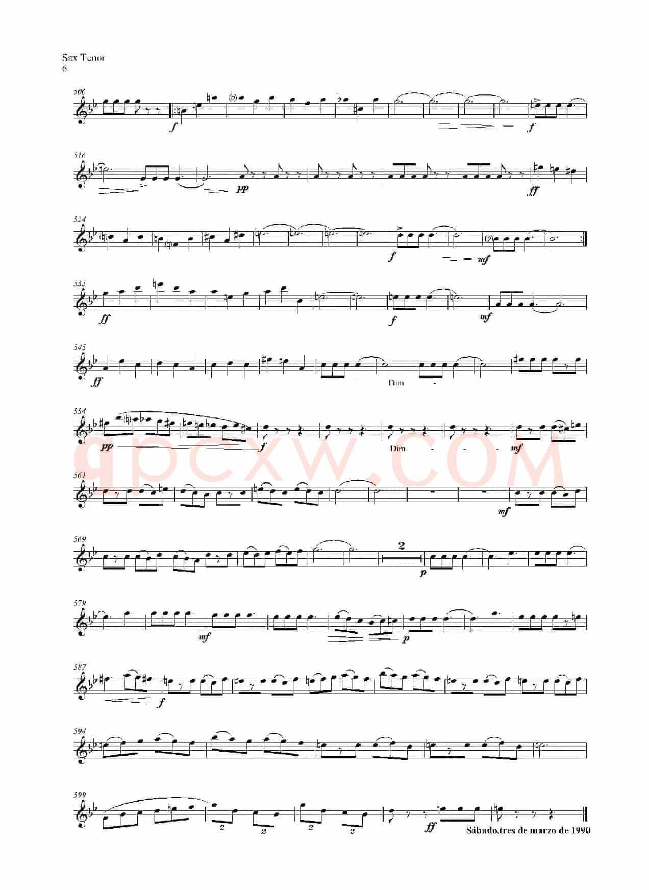 ESTILOS（四重奏次中音萨克斯分谱）