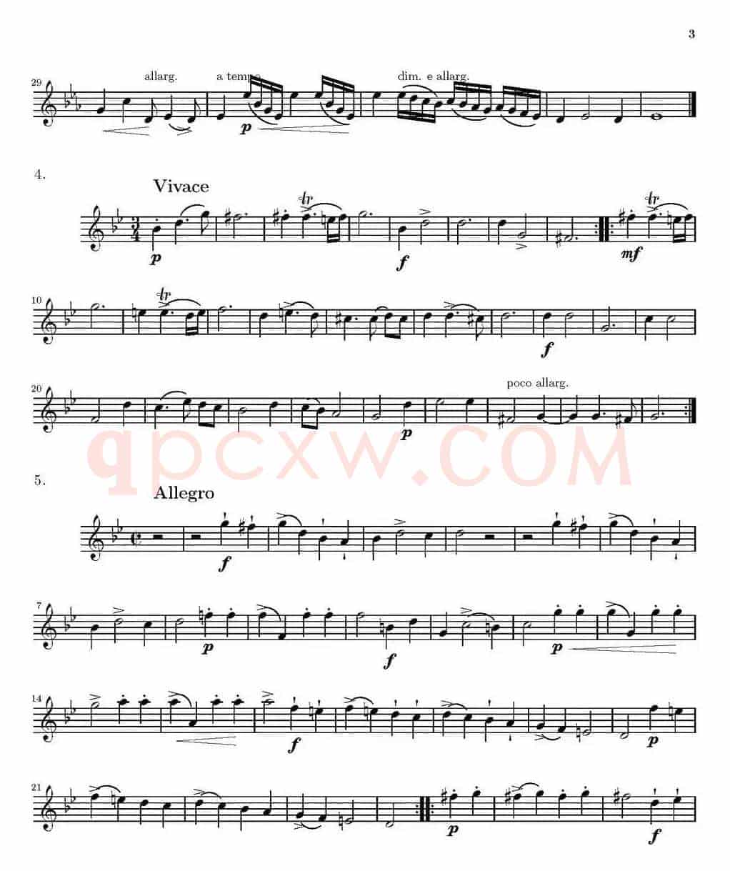 Op.6 VIII. Concerto Grosso（大协奏曲）（四重奏第二小提琴分谱）