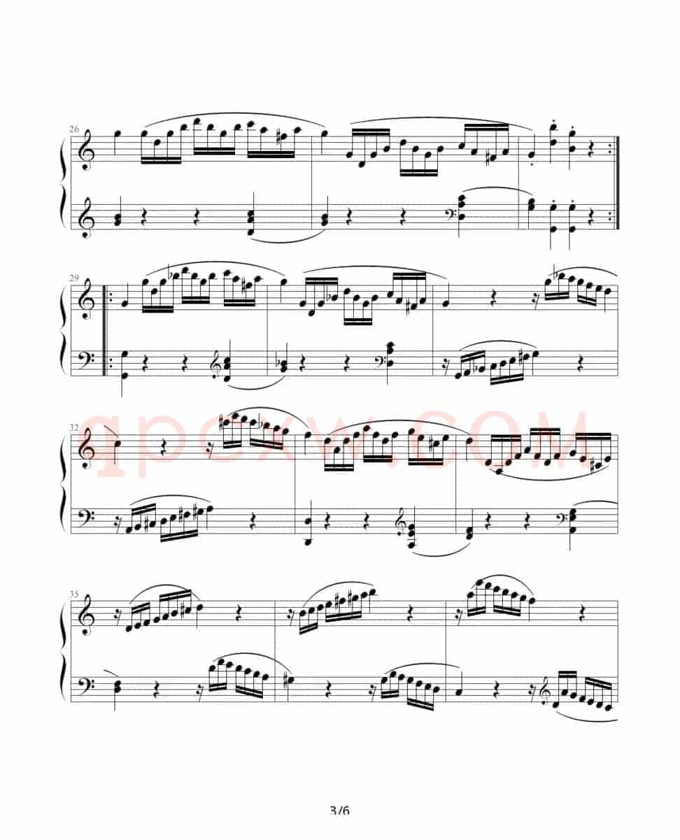 奏鸣曲 Sonatas K.545（Mozart 制谱版）