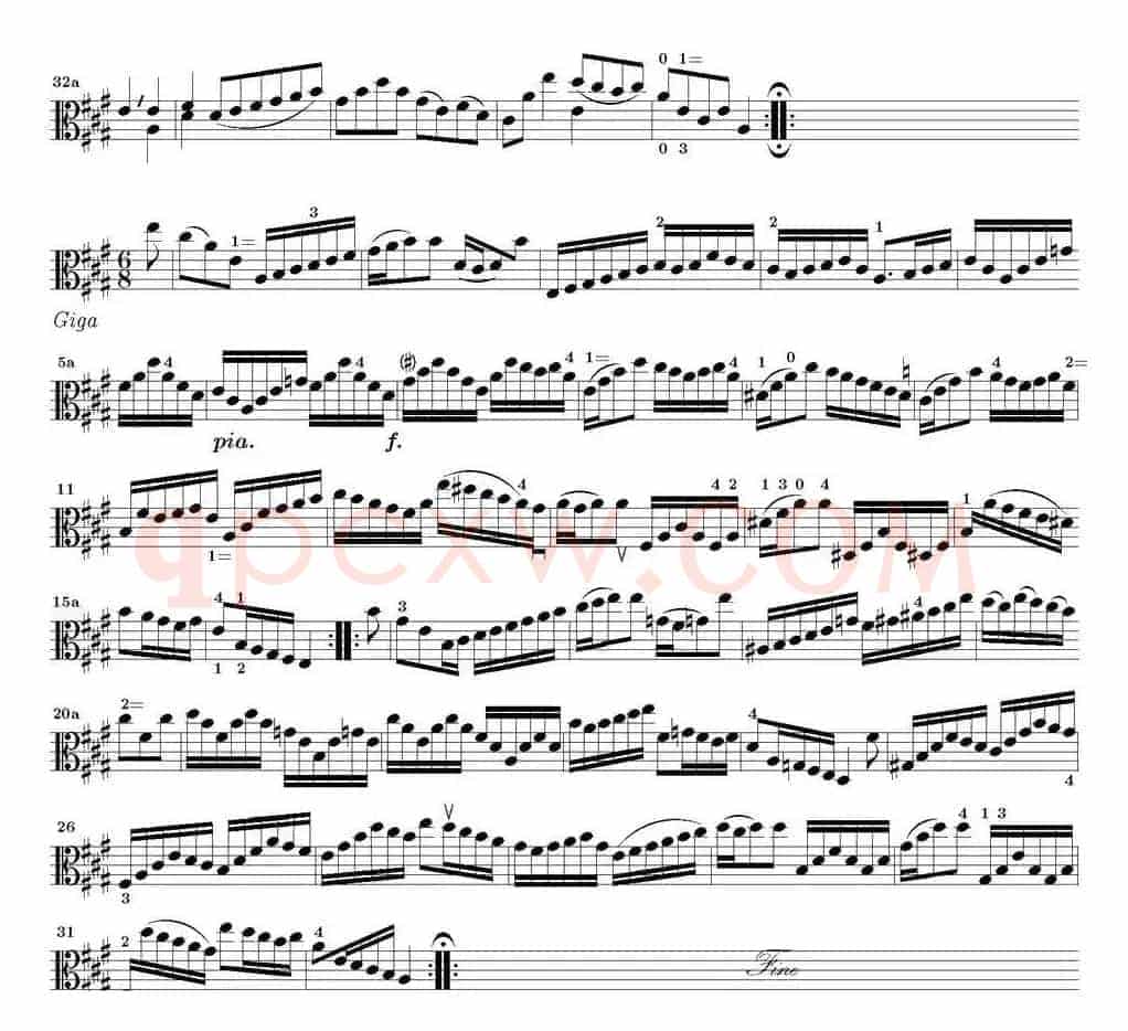 Bach Sonata BWV1006（无伴奏小提琴组曲）