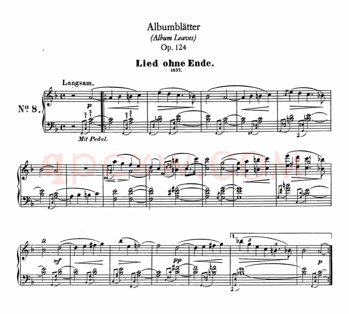 Albumblätter Op.124（纪念册页）（No.8）