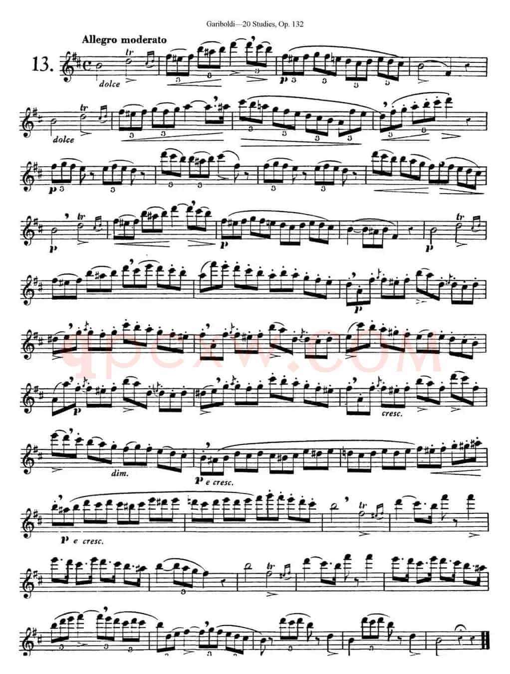 二十首练习曲作品132号之13