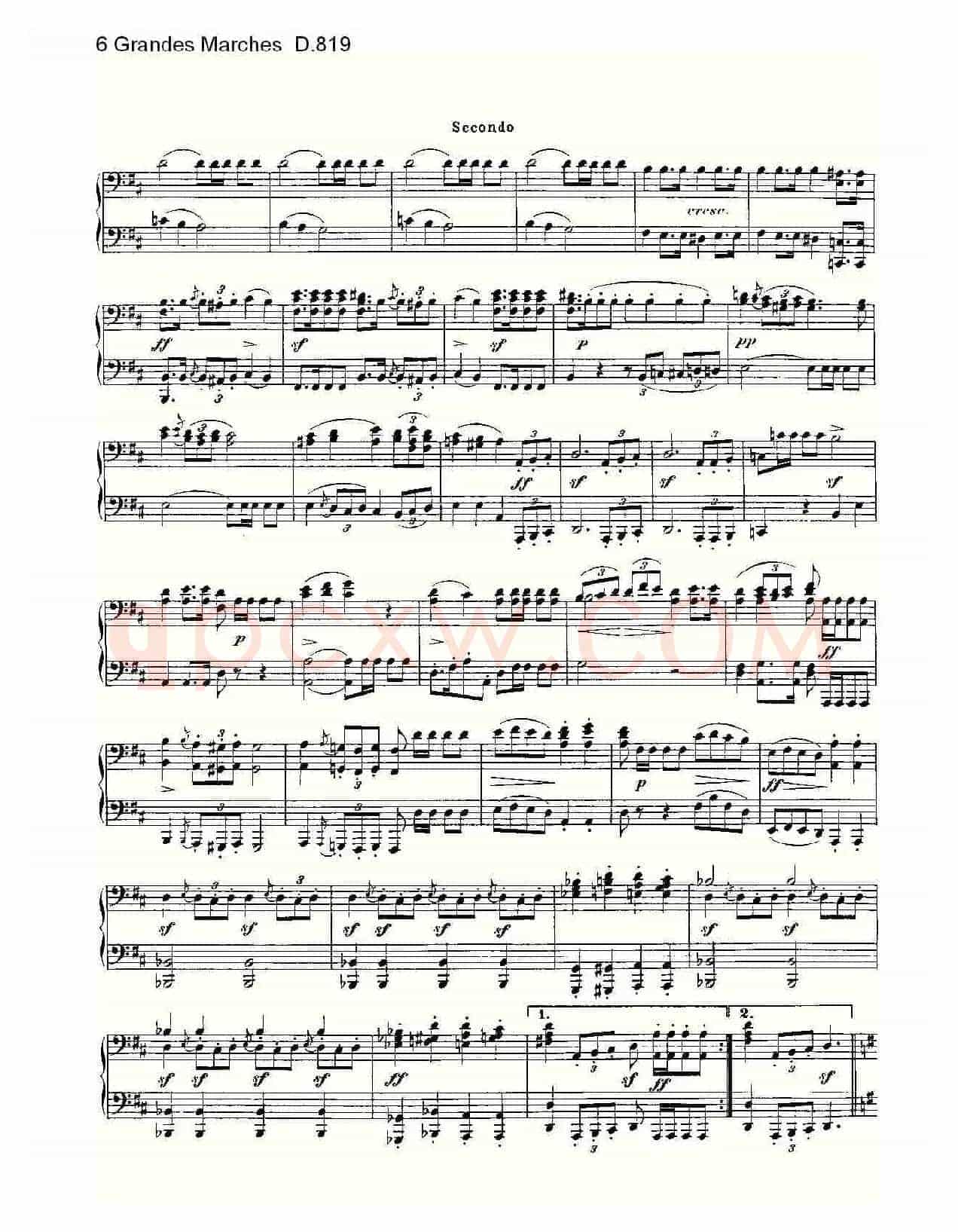 6 Grandes Marches D.819(6 贵族进行曲 D.819)