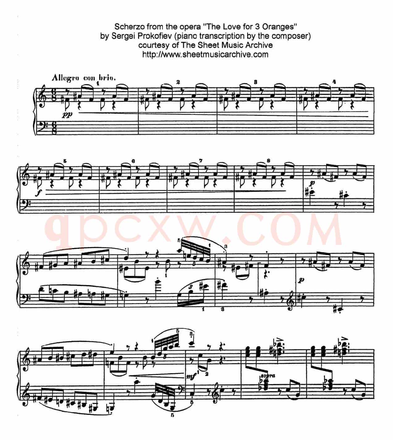 Scherzo from The Love for 3 Oranges Op.33(《三个桔子的爱情》谐谑曲)
