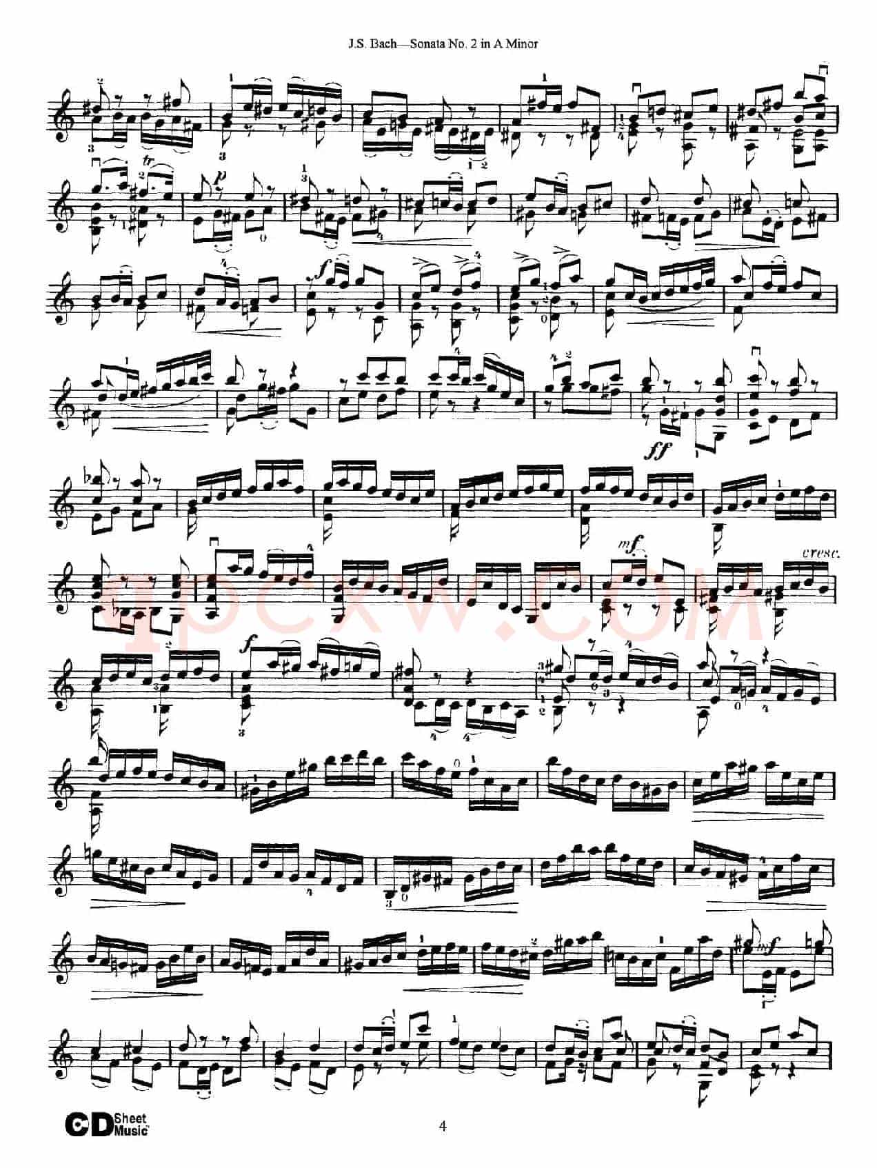 6 Violin Sonatas and Partitas 3.Sonata No.2 A Minor